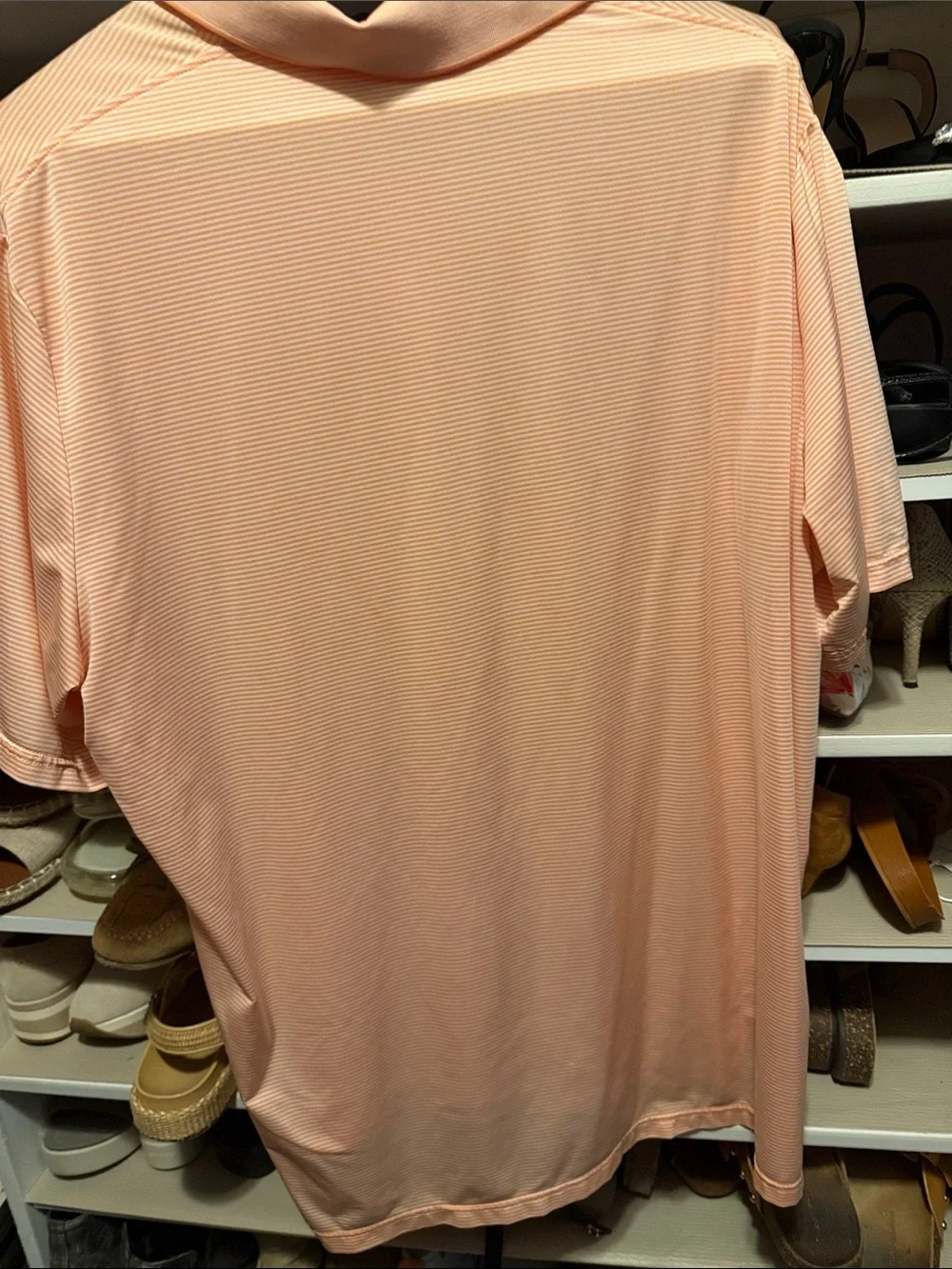 Ralph Lauren Peach Striped Polo - Men's